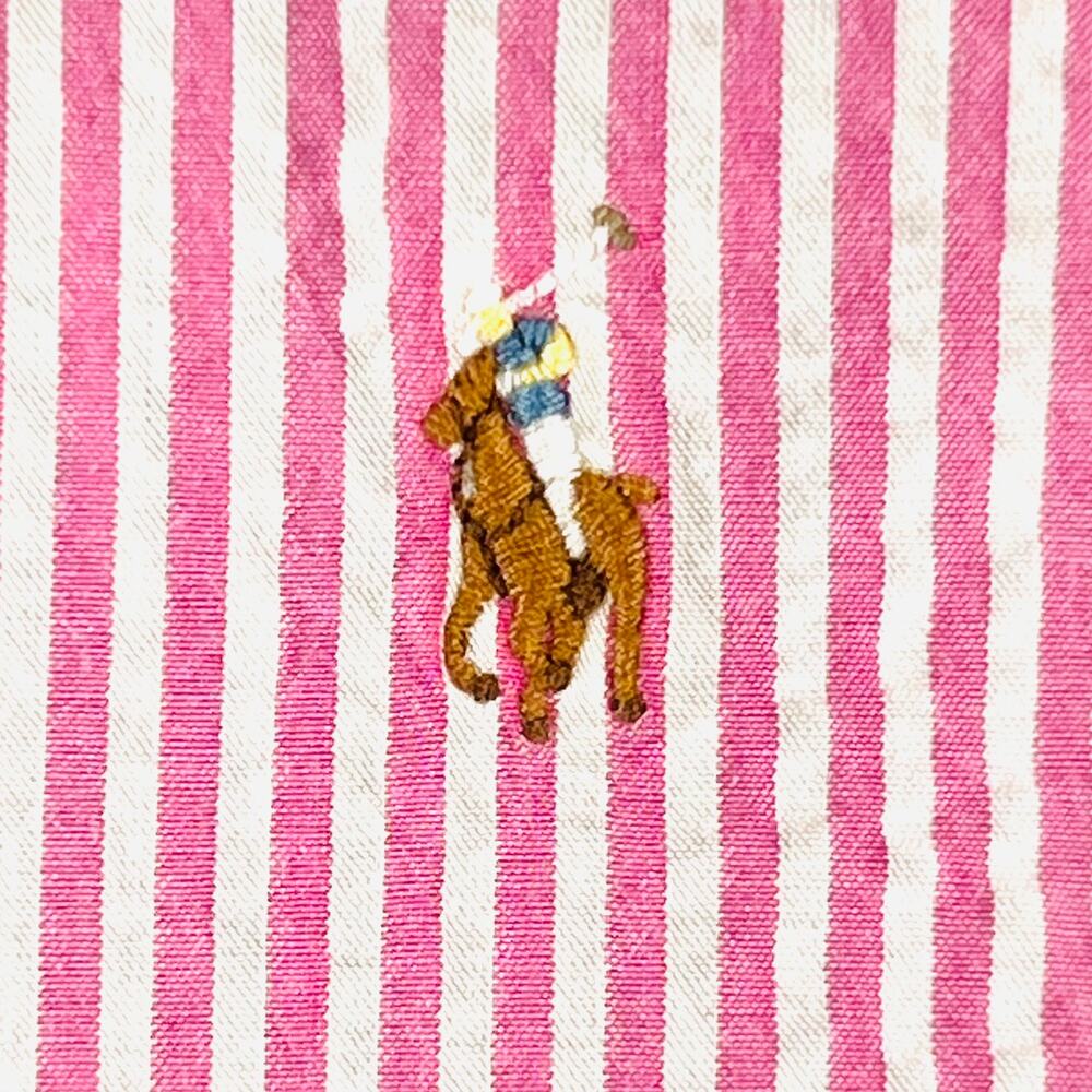 Polo Ralph Lauren Seersucker Shirt Dress Girls 12 Multicolor Stripes Textured - Picture 5 of 11